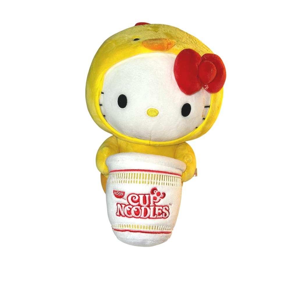 Kidrobot Sanrio Hello Kitty Cup Noodles Chicken Costume Plush Yellow 12 Inch